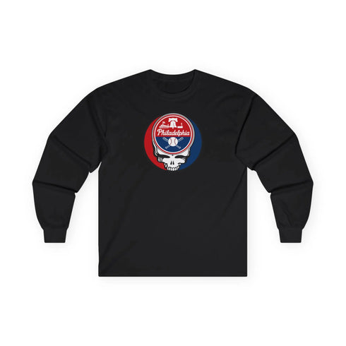 Grateful Dead - Philadelphia Phillies Stealie Grateful Dead Long Sleeve Tee - MLB - StealieShop